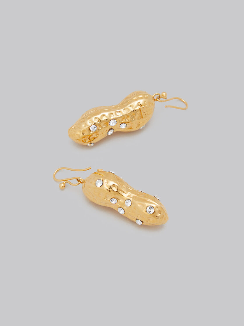 Gold peanut drop earrings - Earrings - Image 4