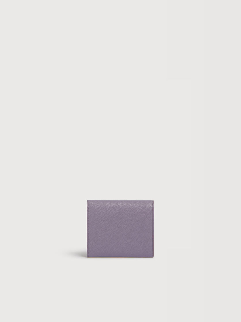 Purple leather flap cardholder with Marni Mending, Image 3