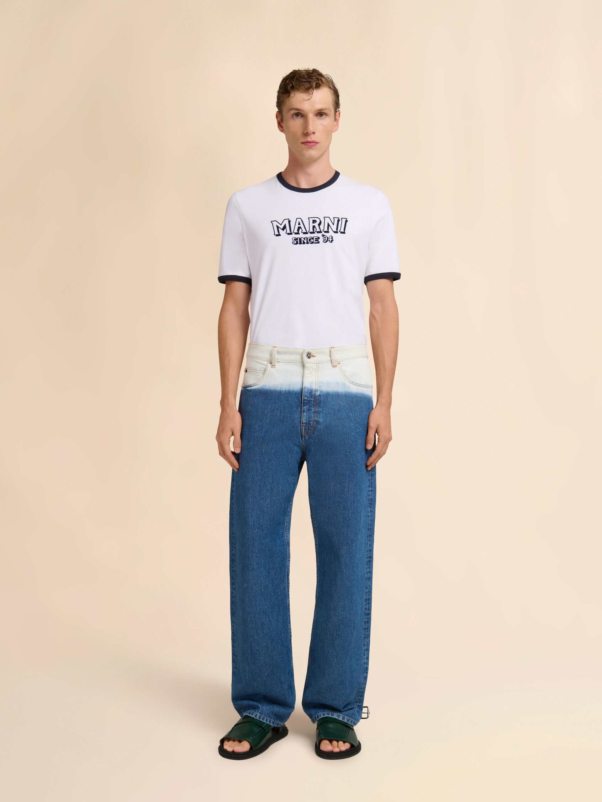Blue denim jeans with degradé finish | Marni