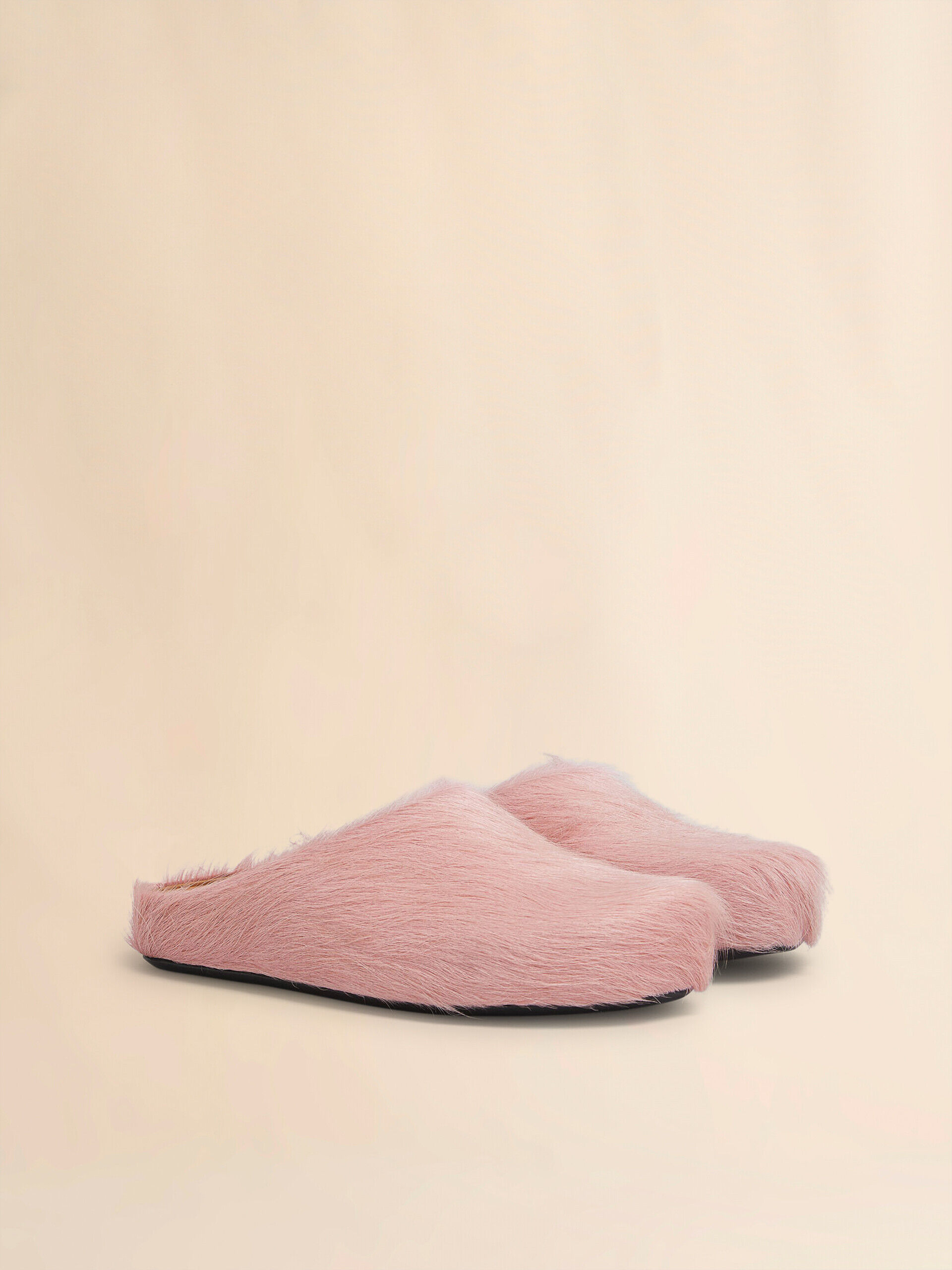 Pink long-hair calfskin Fussbett sabot | Marni