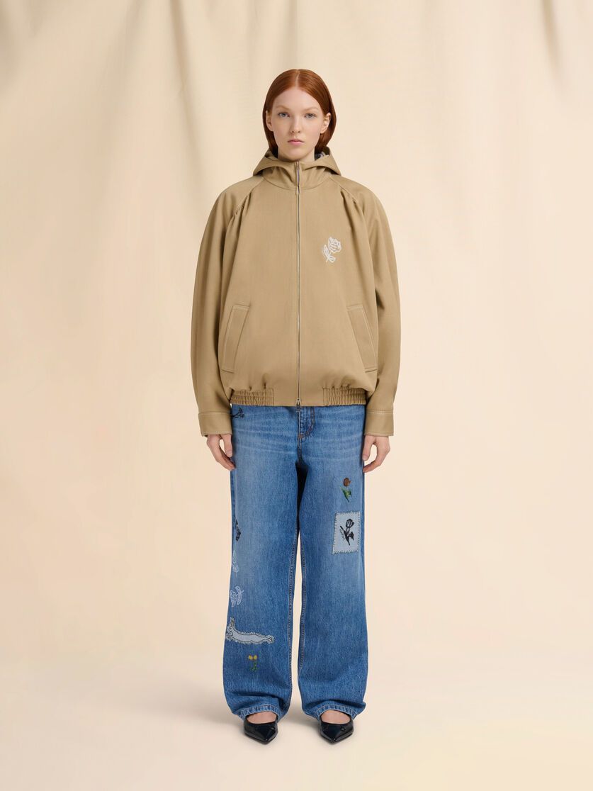 Brown drill bomber jacket - Jackets - Image 2