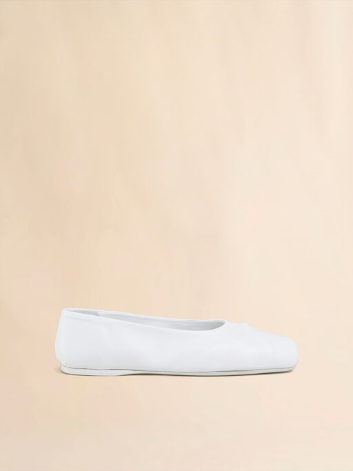 Weiße Little Bow Ballerinas aus Nappaleder - Ballerinas