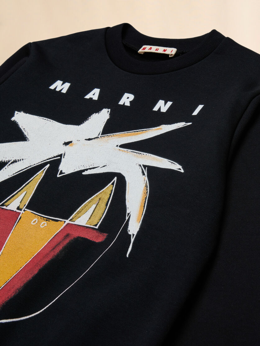 Black sweatshirt with Soggetti Animali print - Sweaters - Image 3