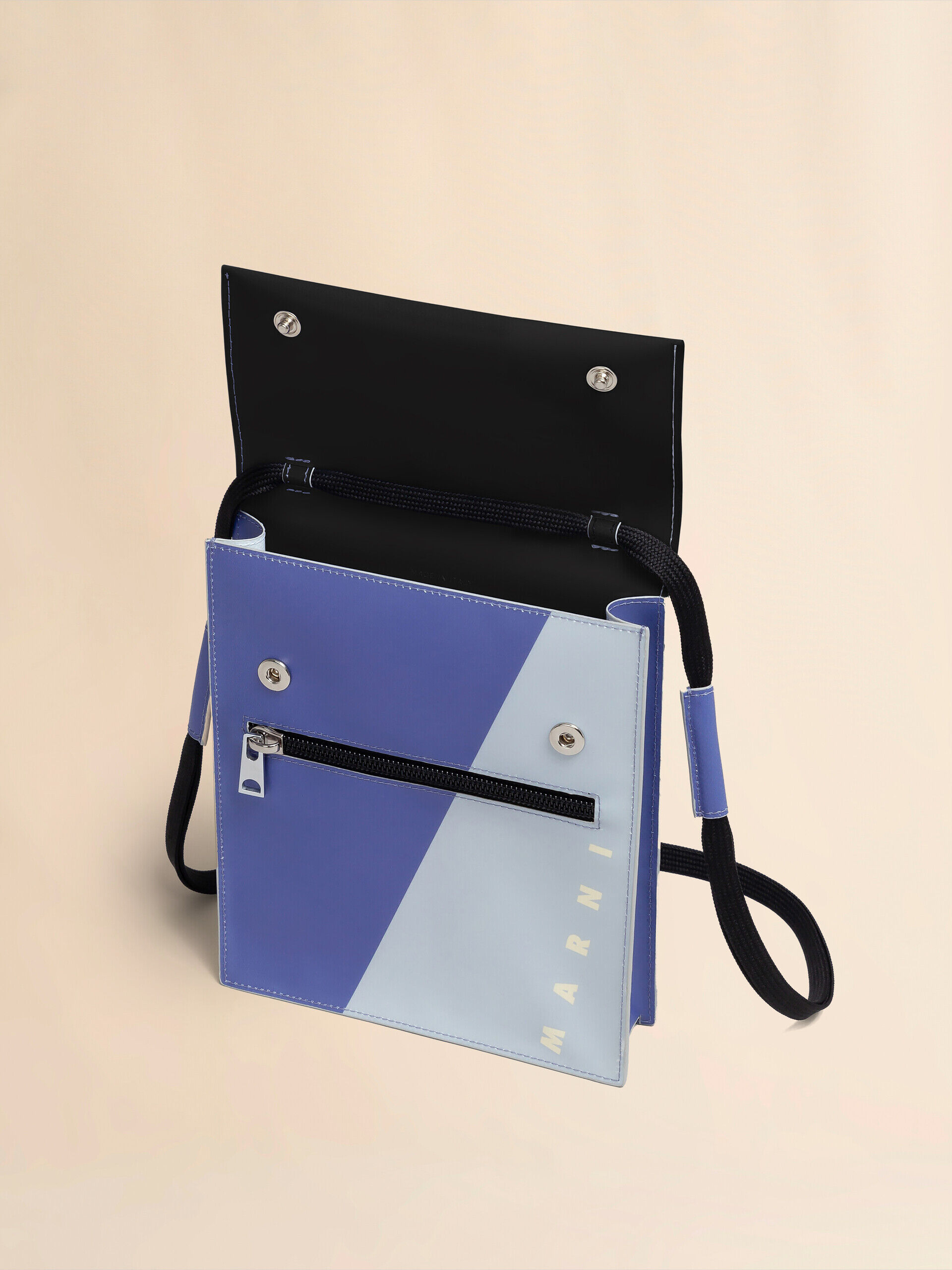 パープル ブルー Tribeca ポーチ、シューレースストラップ | Marni