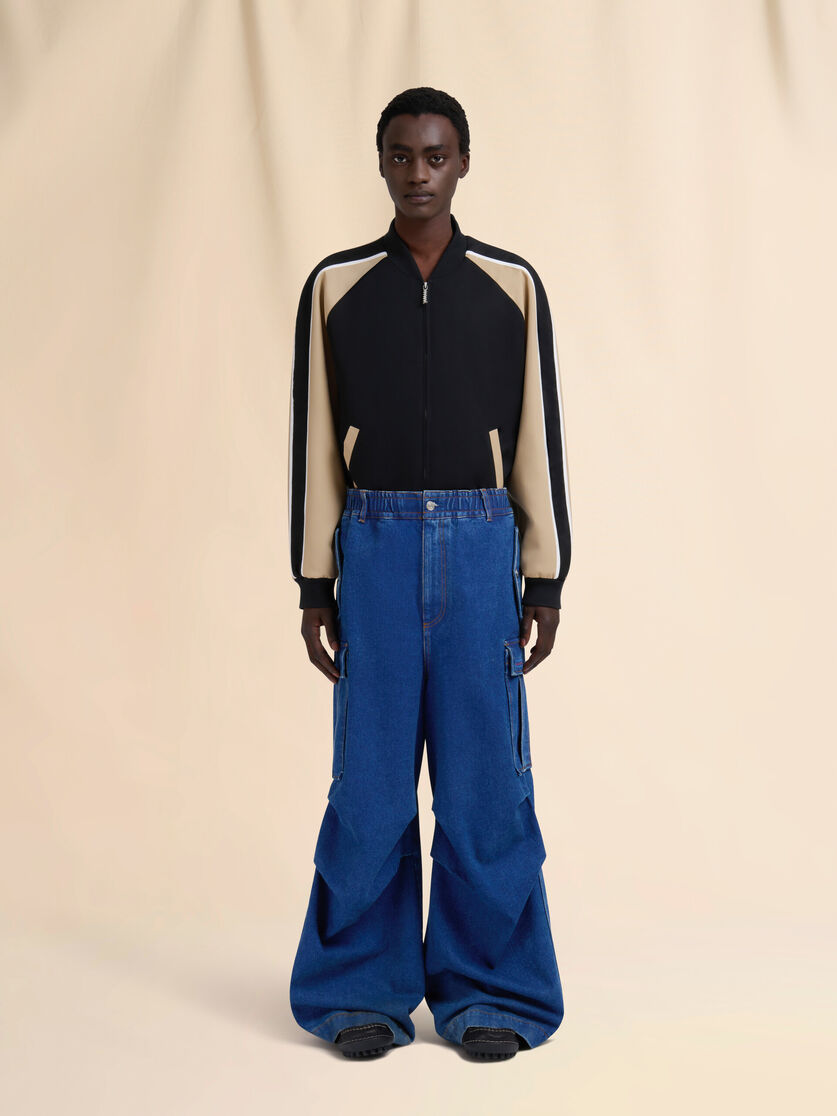 Blue denim cargo pants with Trunkaroo logo - Pants - Image 2