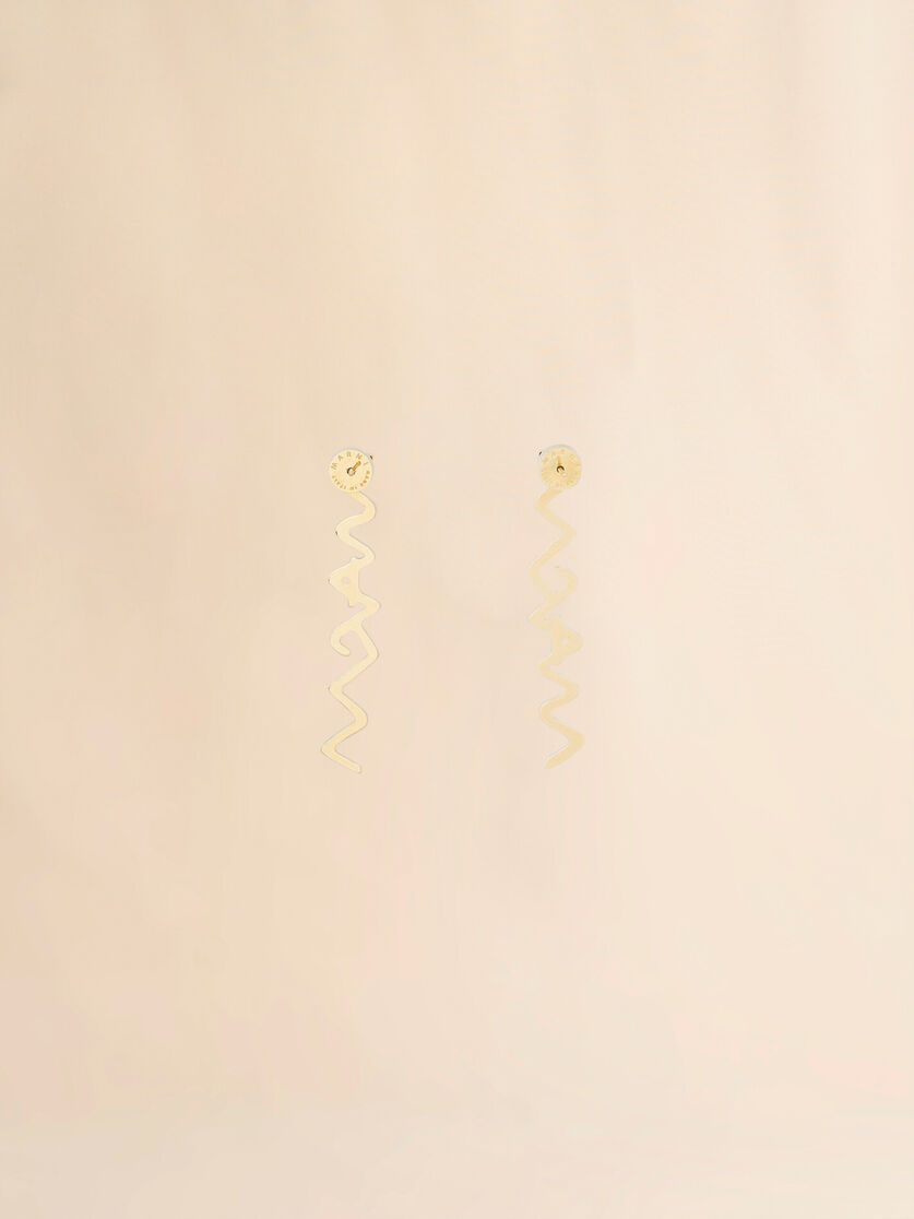 Palladium metal Marni Symbol drop earrings - Earrings - Image 2
