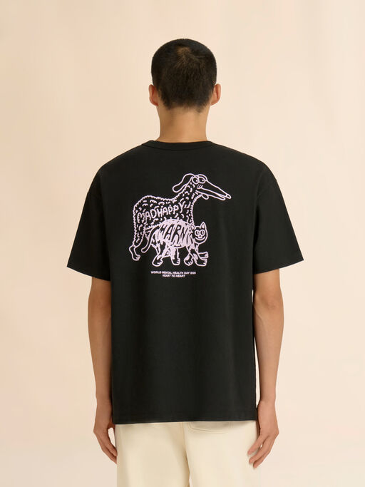 Marni + Madhappy black cotton T-shirt with animal print - Shirts