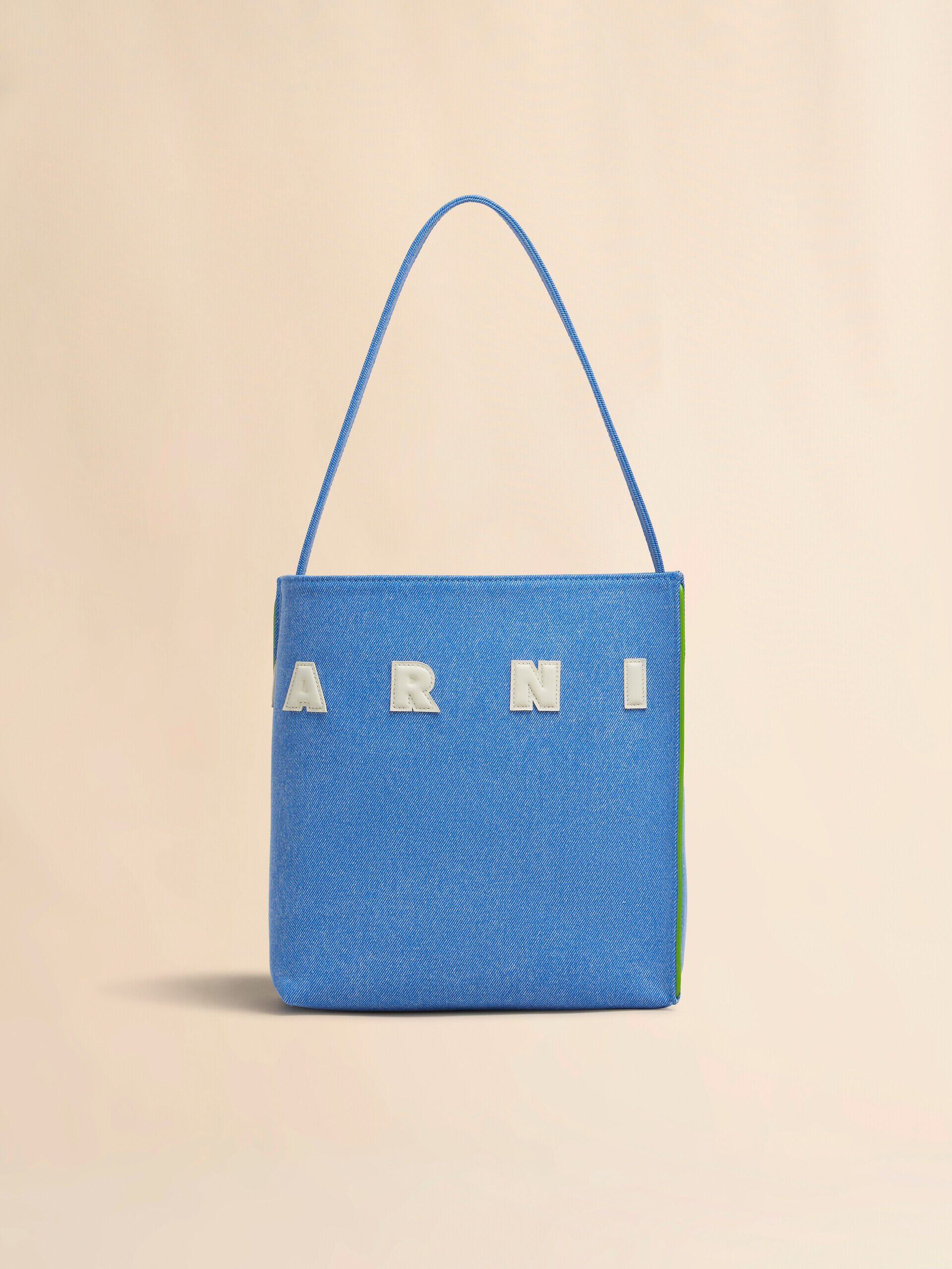 ライトブルー デニム Museo スモールホーボーバッグ | Marni