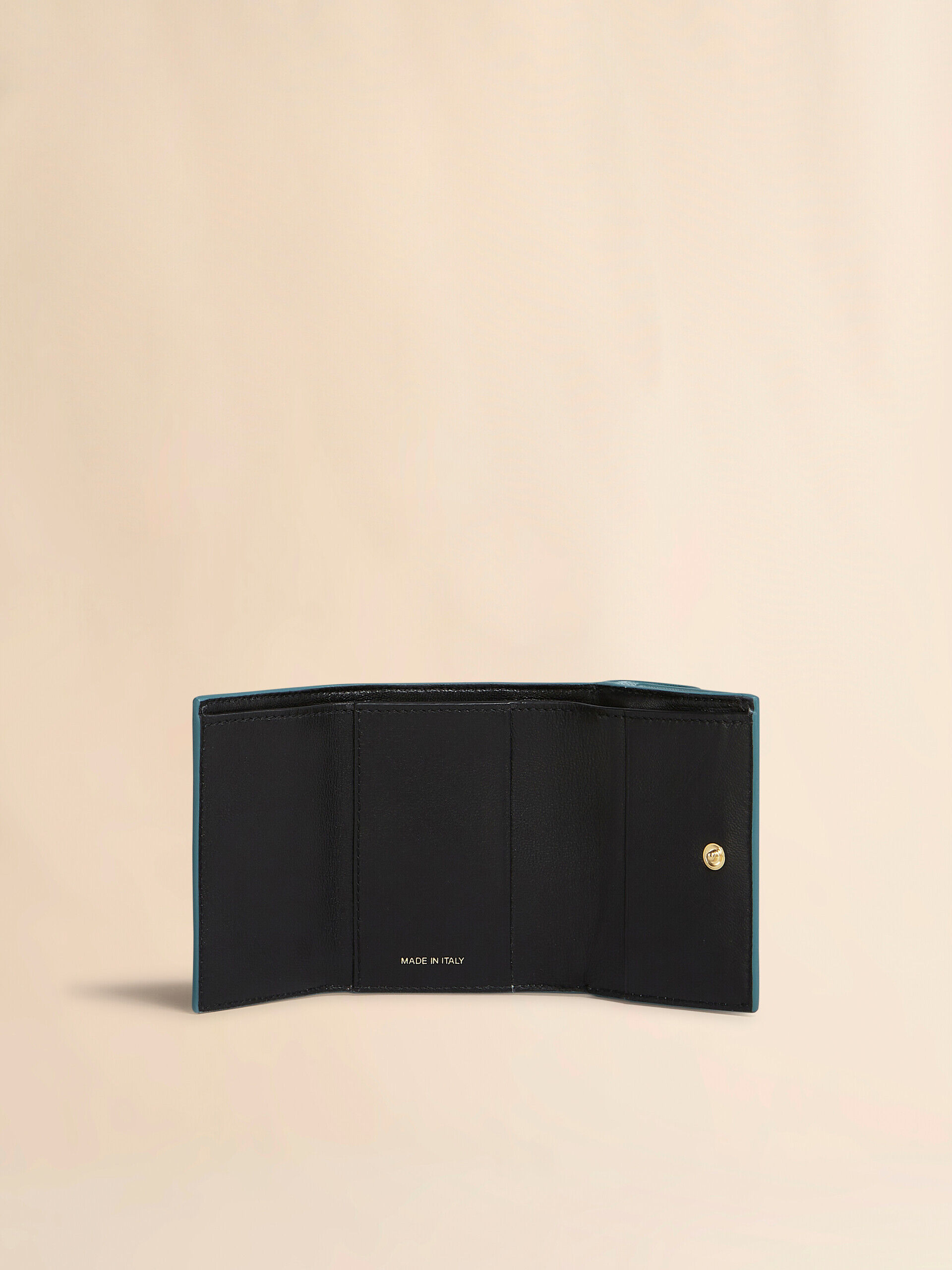 ライトブルー サフィアーノレザー製三つ折りウォレット | Marni