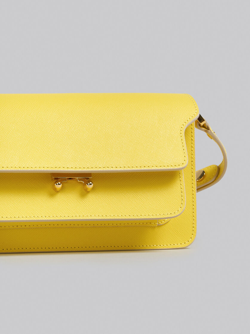 Marni Trunk Mini Leather Shoulder Bag in Yellow