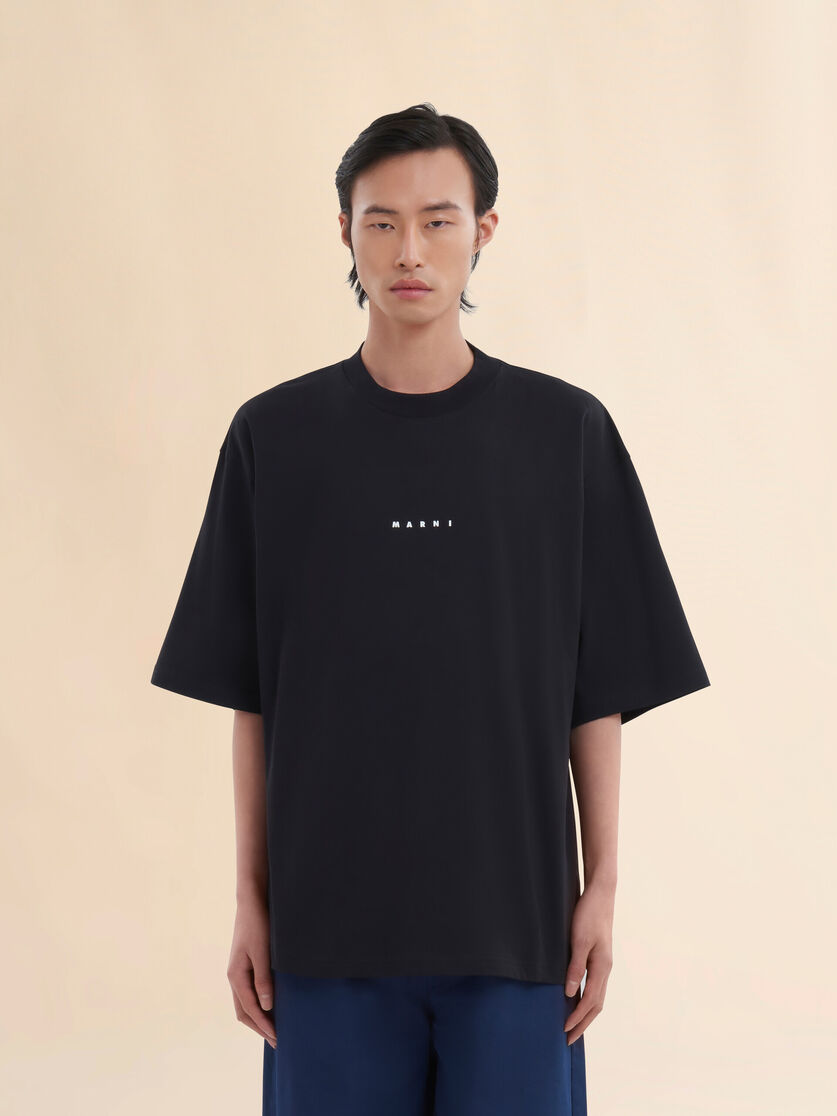 Pink organic cotton T-shirt with logo - Shirts - Image 2