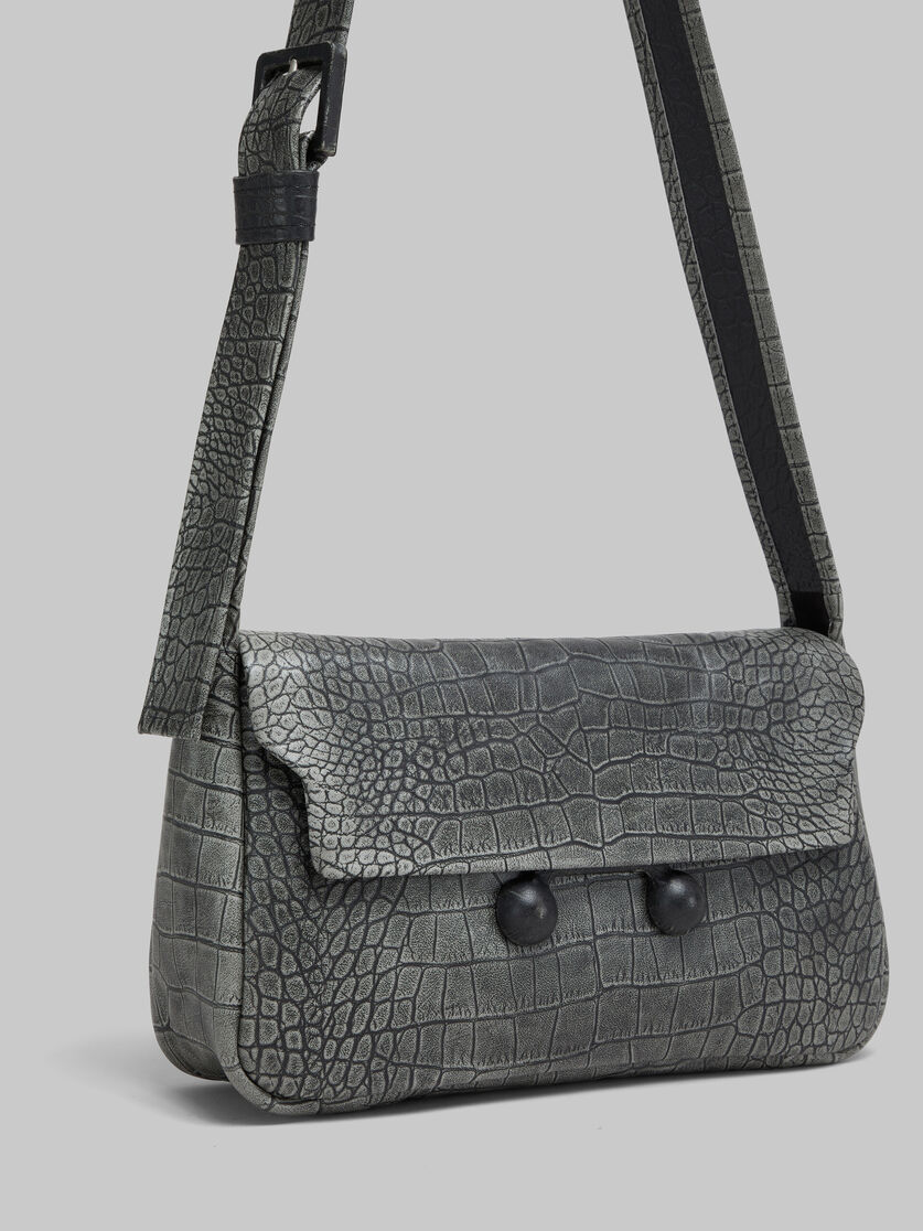 Black crocodile print leather medium Trunkaroo handbag - Shoulder Bags - Image 4