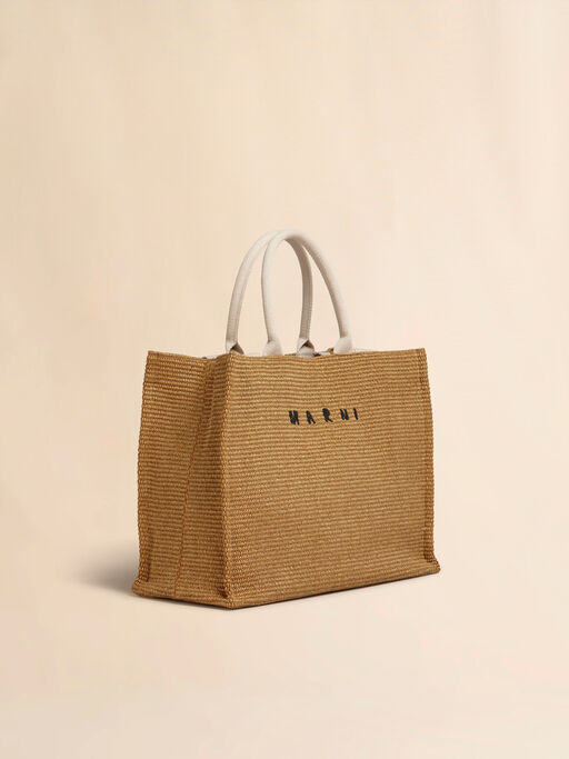 Tote Bag aus Material in Bast-Optik - Shopper