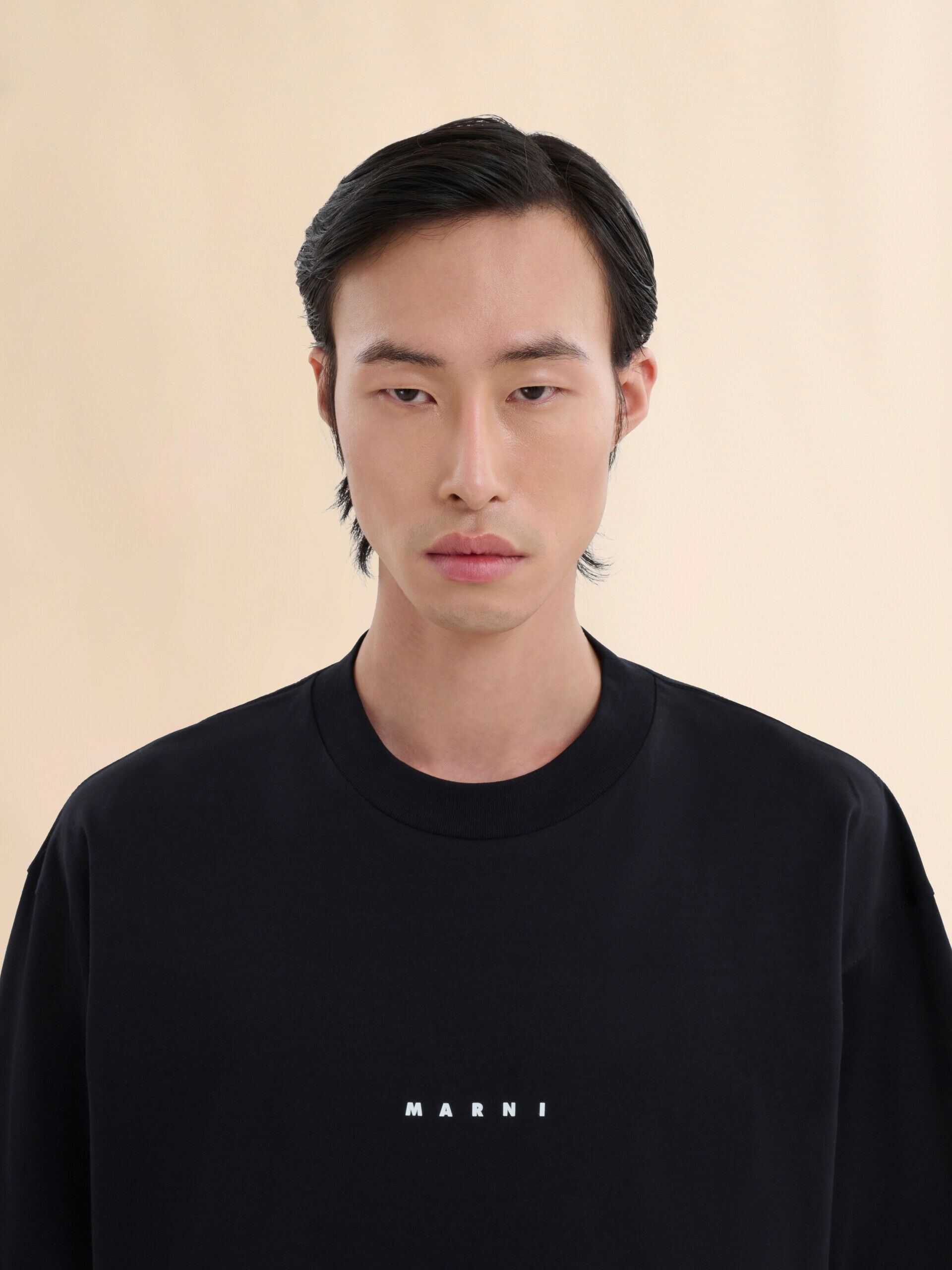 【MARNI】関税込☆ミニ マルニロゴ コットン Tシャツ グレー グレー ミニ マルニロゴ付き オーガニックコットン製Tシャツ | Marni