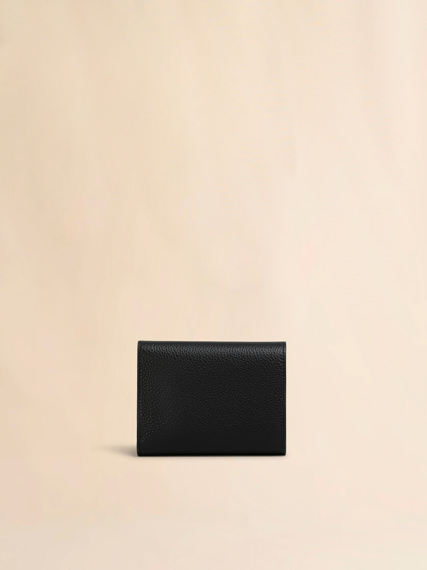 ブラック レザー製 三つ折りウォレット、マルニメンディング - 財布 - Image 2