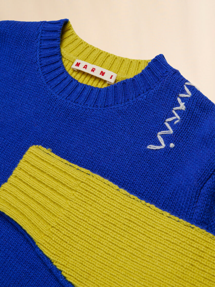 Gray half-and-half wool-nylon sweater - Knitwear - Image 4