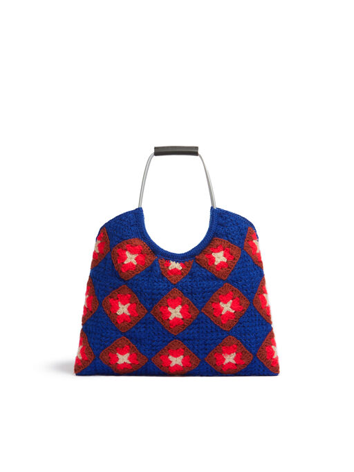 ブルー クロシェ Marni Market Hedgeバッグ - ショッピングバッグ