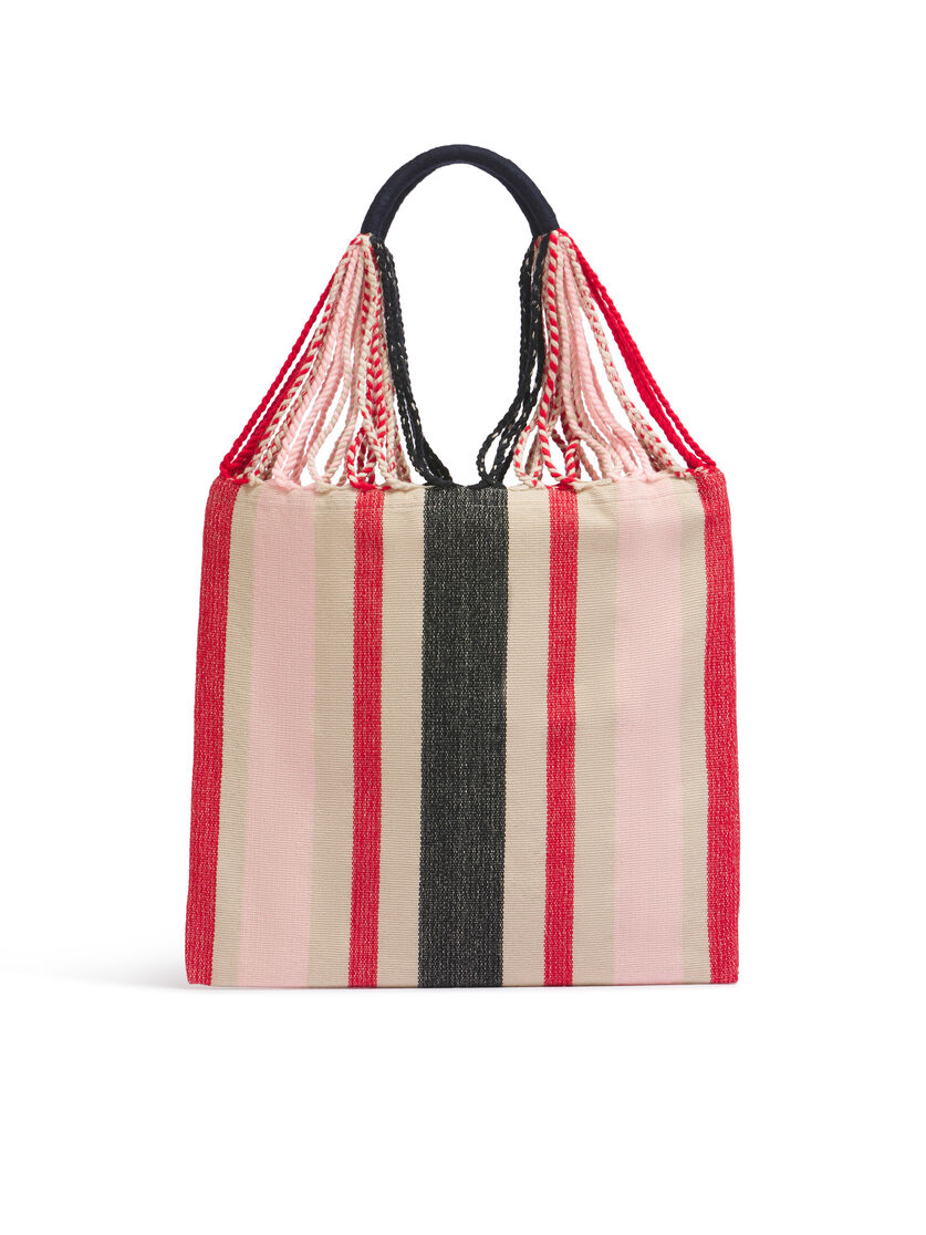 MARNI MARKET ポリエステル ショッピングバッグ ハンモック風ハンドル付き グレー/ターコイズ/レッド - ハンドバッグ - Image 3