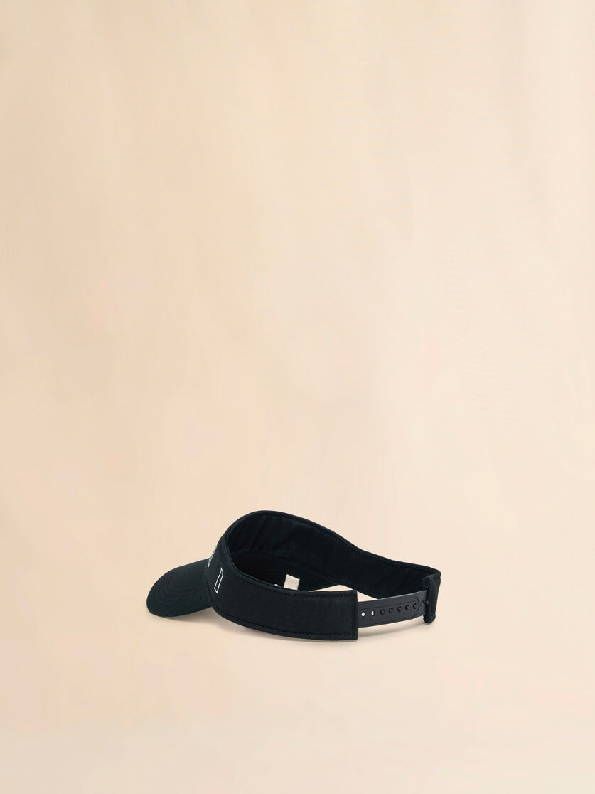 Pink gabardine visor with logo - Caps - Image 2