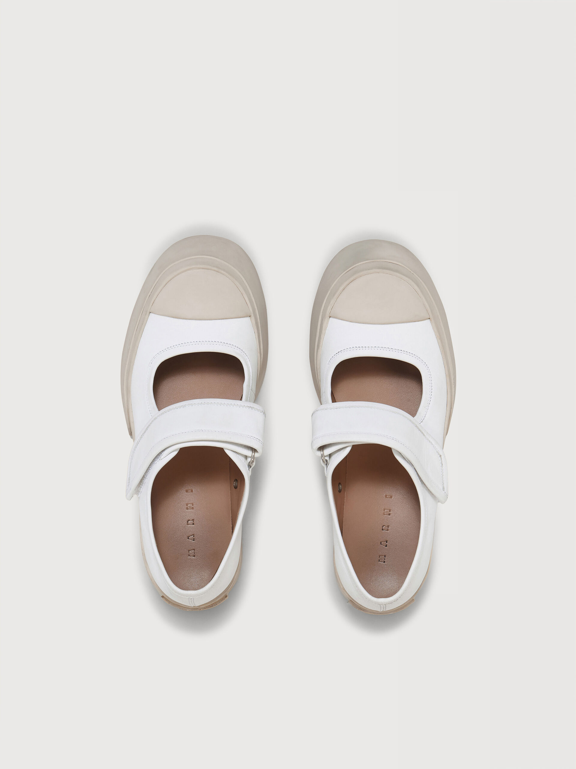 White nappa leather Mary Jane sneaker | Marni