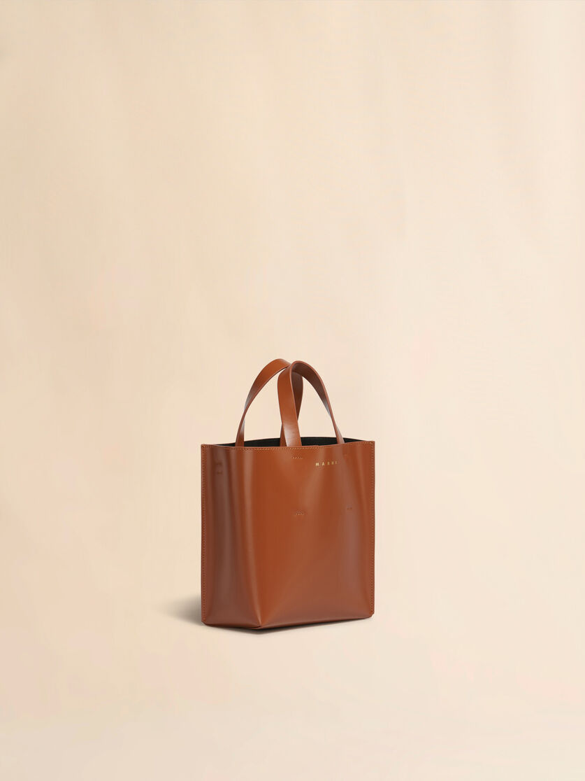 Museo Mini Bag in light blue leather - Shopping Bags - Image 5