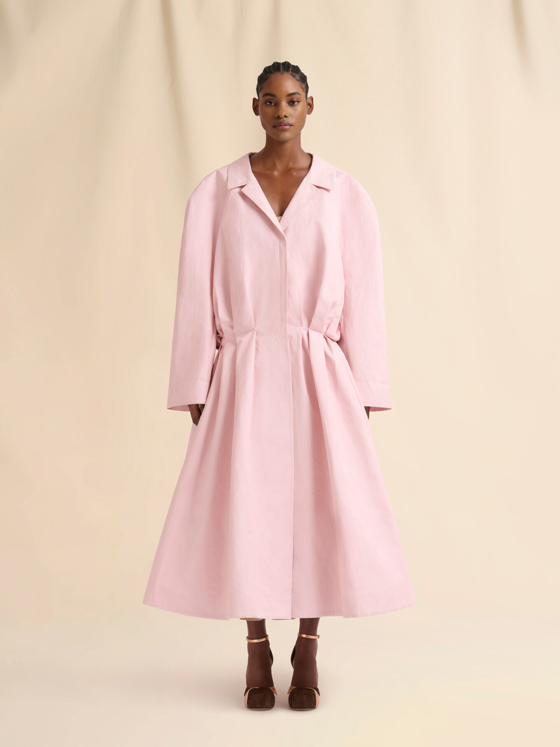 Quatorze mohair switching coat ピンクネイビー Quatorze mohair switching coat ピンクネイビー Soft Pink