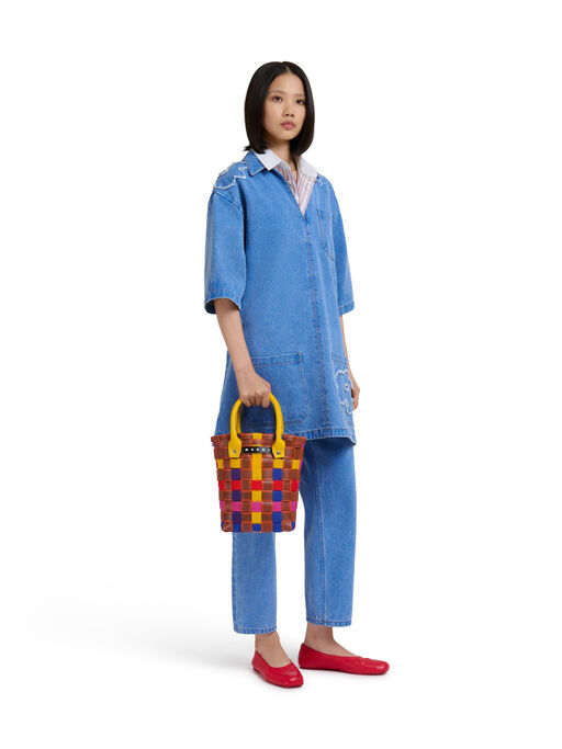 レモン MARNI MARKET MINI TAPE BASKET - ショッピングバッグ