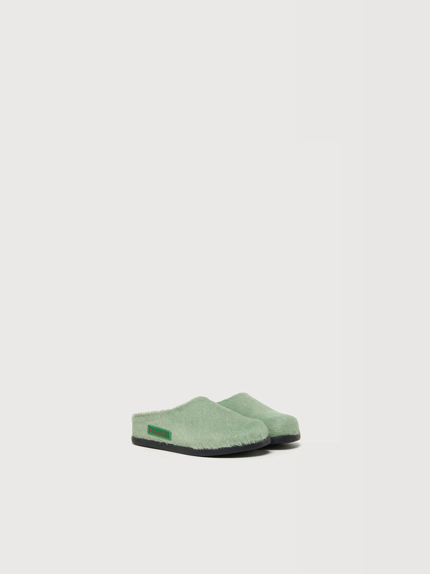 Green pony hair Fussbett sabot, Image 2