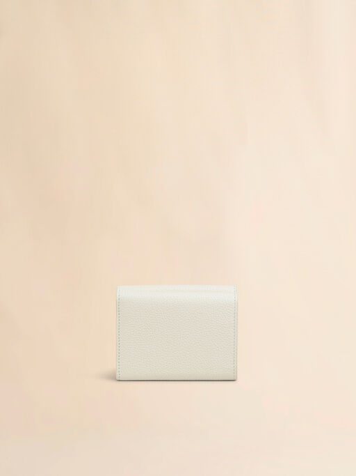 Ivory leather trifold wallet with Marni Mending embroidery - Wallets