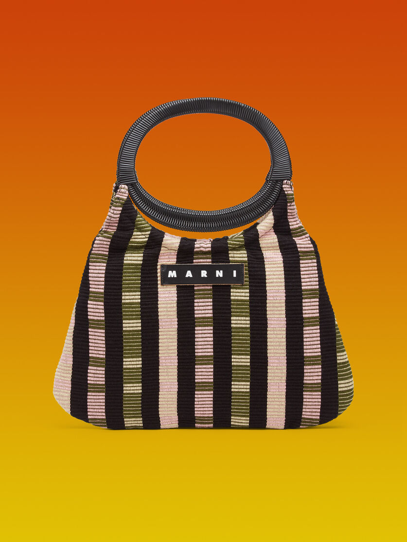 Mehrfarbig gestreifte MARNI MARKET Tasche aus Baumwolle - Taschen - Image 1