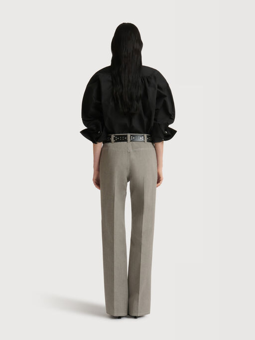 Grey wool trousers with pocket - Pants