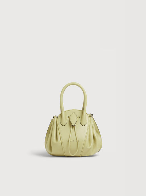 Acid green leather Tulipea small handbag - Shoulder Bags