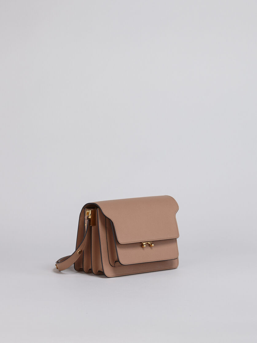 TRUNK medium bag in grey saffiano leather - Shoulder Bag - Image 5
