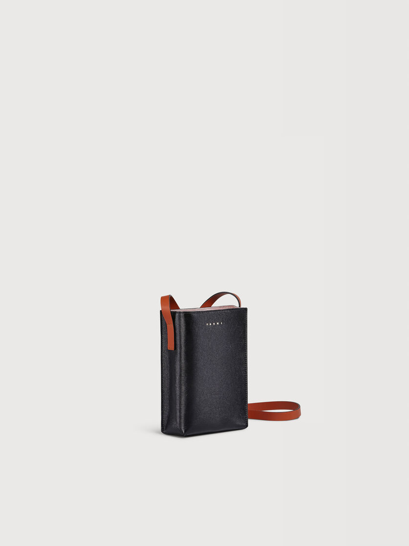 Museo Soft Bag Nano in pelle verde e nera, Image 5