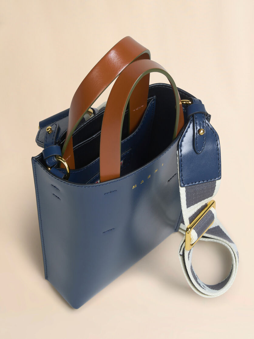 Deep green brown and black leather Museo nano bag - Shopping Bags - Image 4