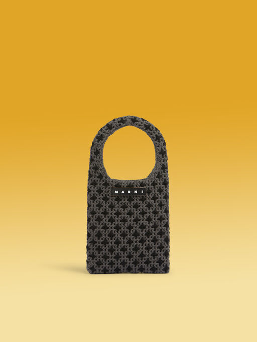 グレー MARNI MARKET リバーシブル ニット ミニバッグ - ショッピングバッグ