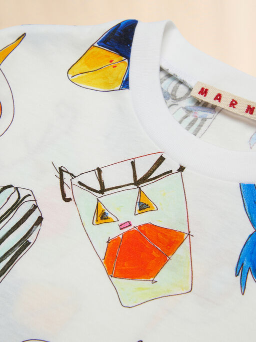 Off-white T-shirt with Soggetti Animali print - T-shirts