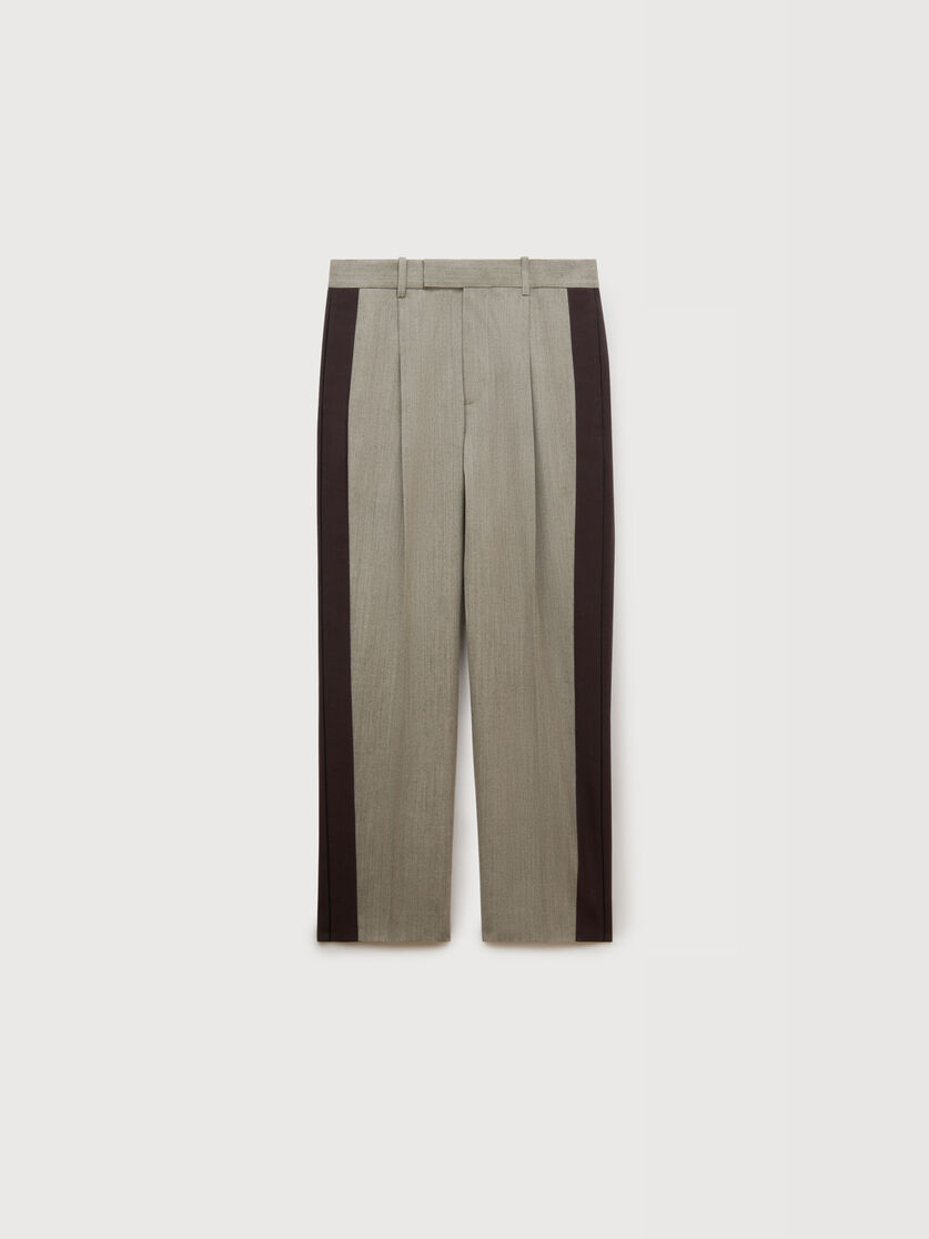 Wool trousers with contrast side bands, Image 1