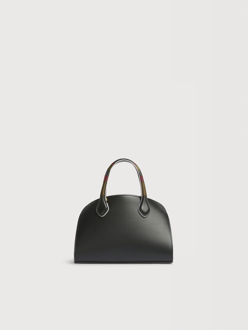 Black leather Overlap small handbag, Image 1
