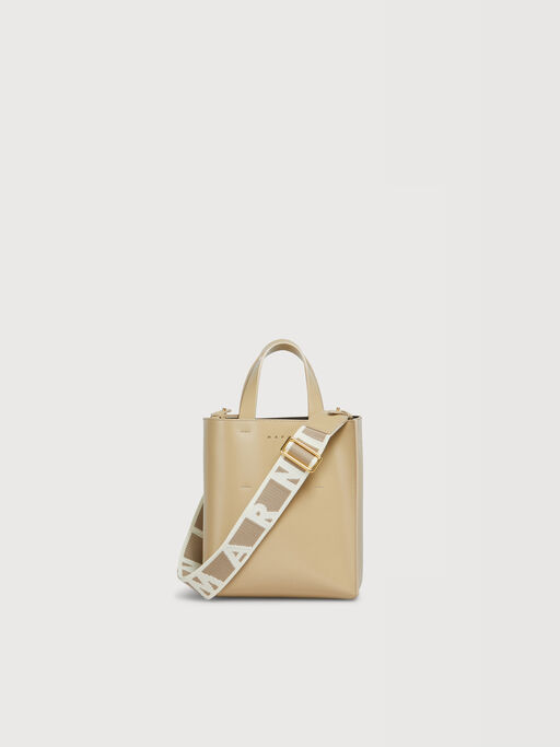 Museo Bag Mini en piel beige - Bolsos shopper