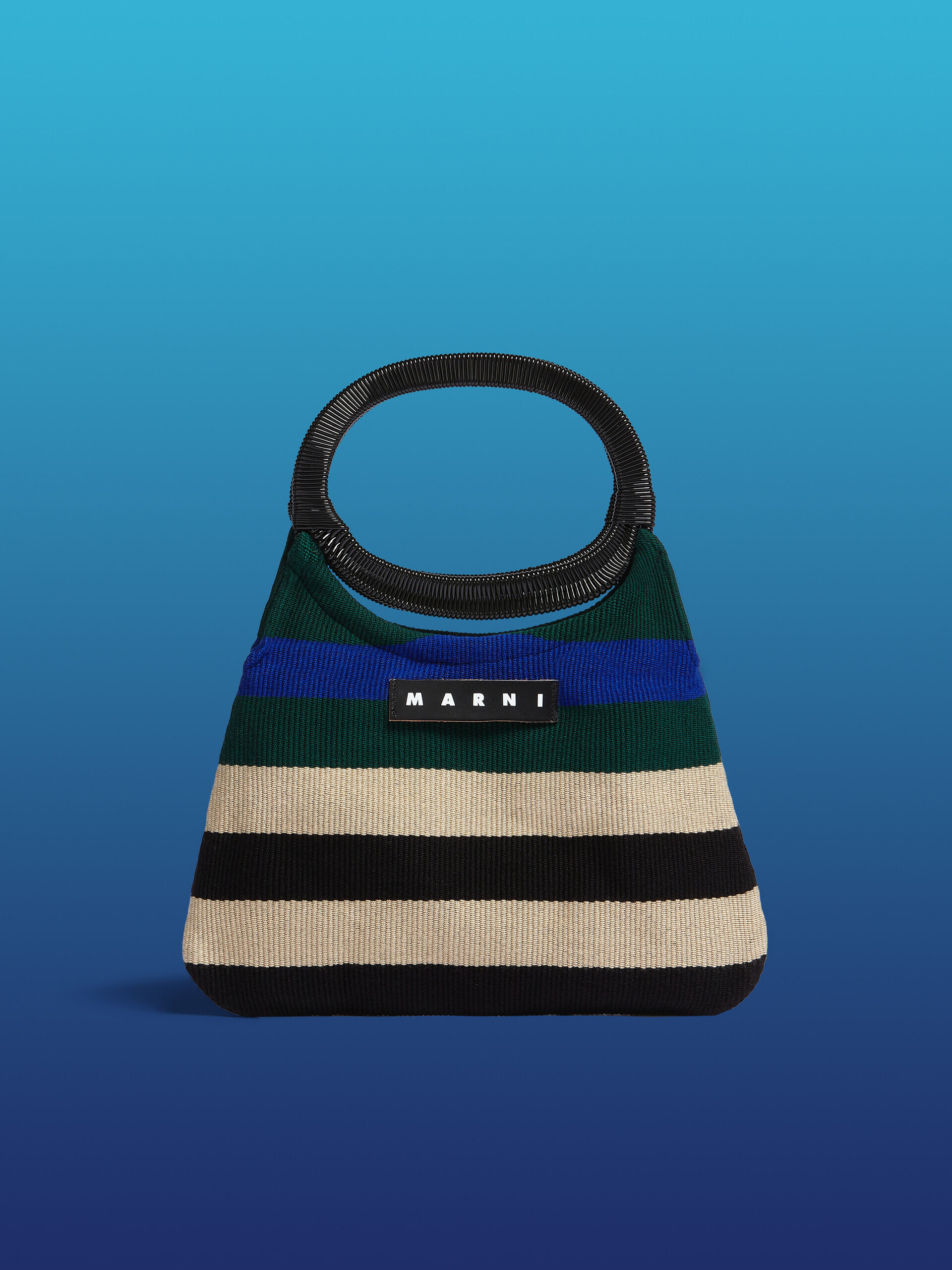 【にこちゃん】MARNI MARKET BOAT BAG グリーンブラック グリーンブラック MARNI MARKET BOAT BAG | Marni