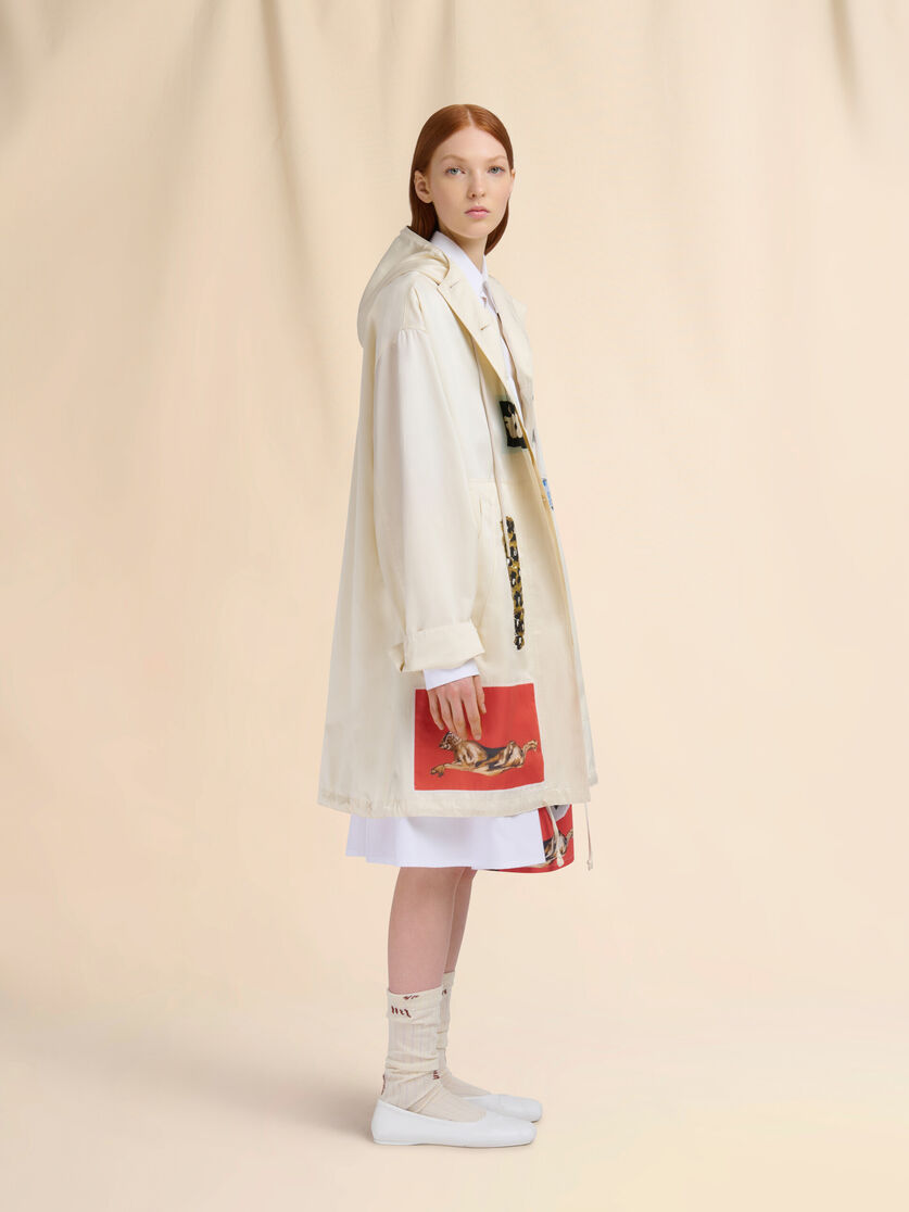 Cream taffeta parka - Jackets - Image 6