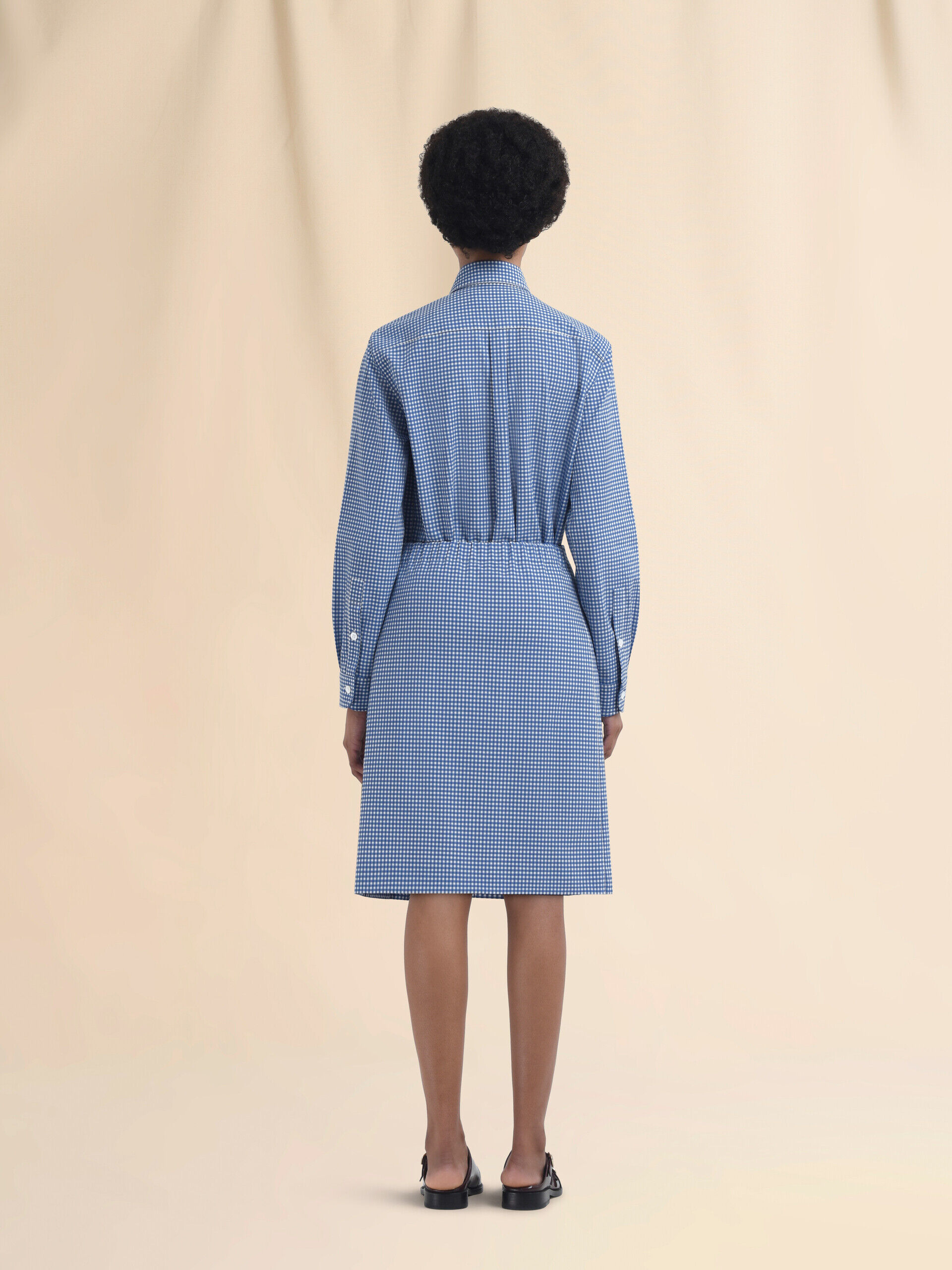 Blue and white wool blend pleated skirt | Marni