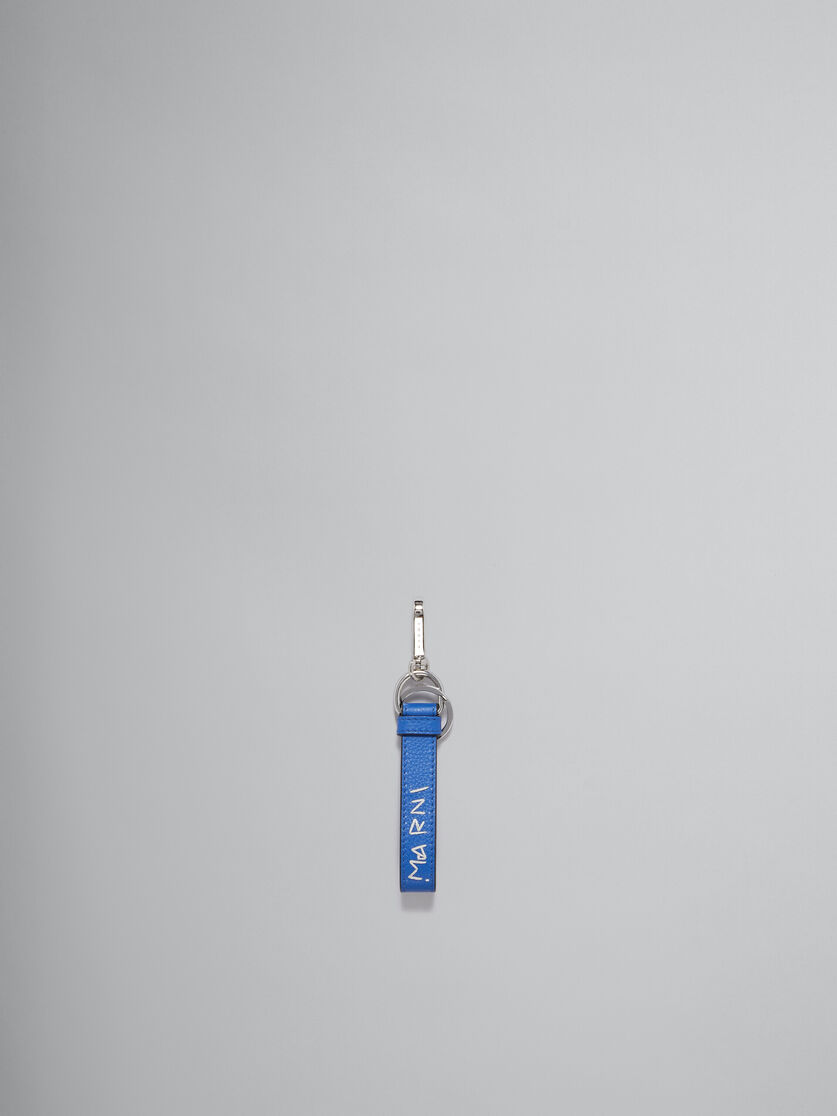Llavero de piel azul con remiendo Marni - Llavero - Image 1