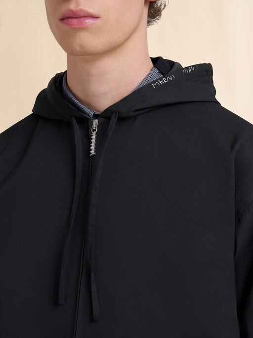 Black taffeta jacket with Marni Mending - Jackets
