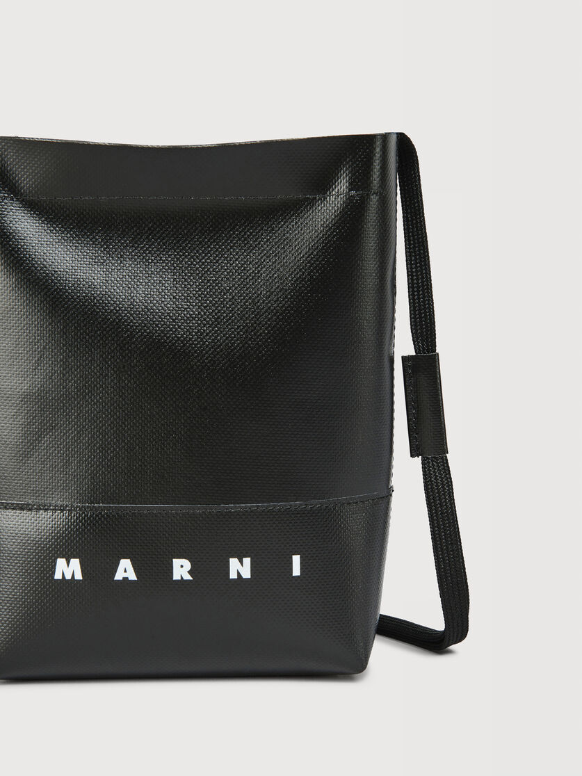 Black Tribeca crossbody bag with shoelace strap, Image 5