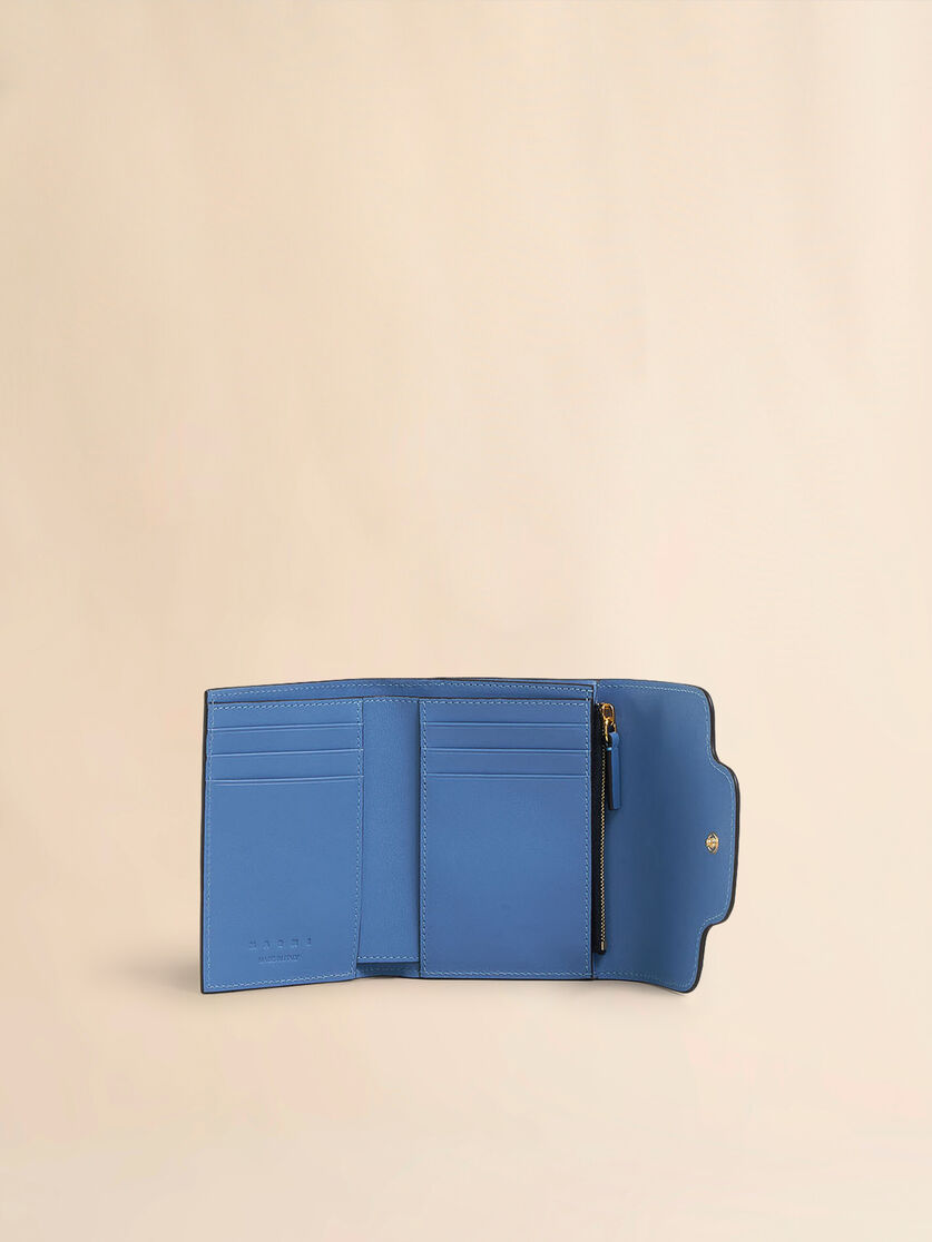 Blue leather Trunkaroo trifold wallet - Wallets - Image 2