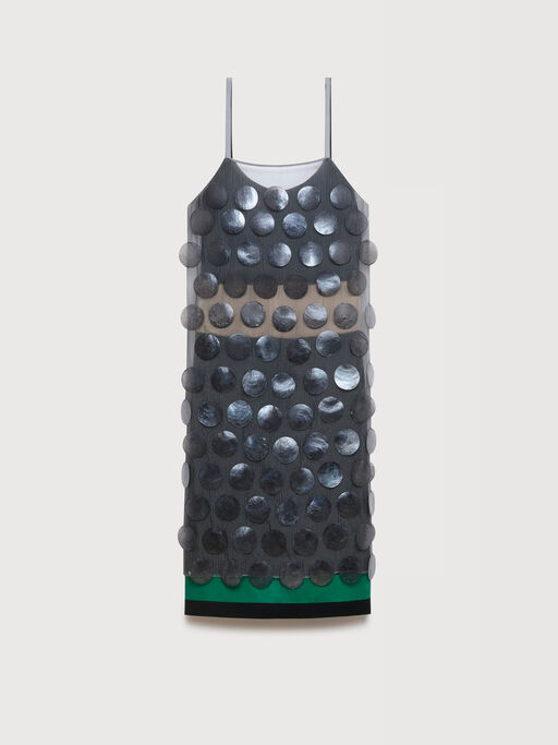 Blue mother-of-pearl maxi sequin dress - Dresses