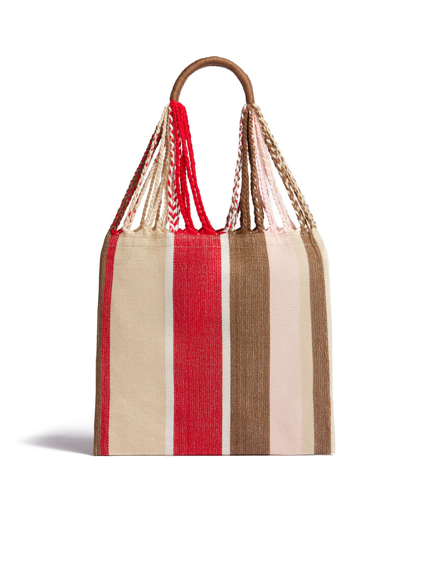 MARNI MARKET ポリエステル ショッピングバッグ ハンモック風ハンドル付き グレー/ターコイズ/レッド - ハンドバッグ - Image 3