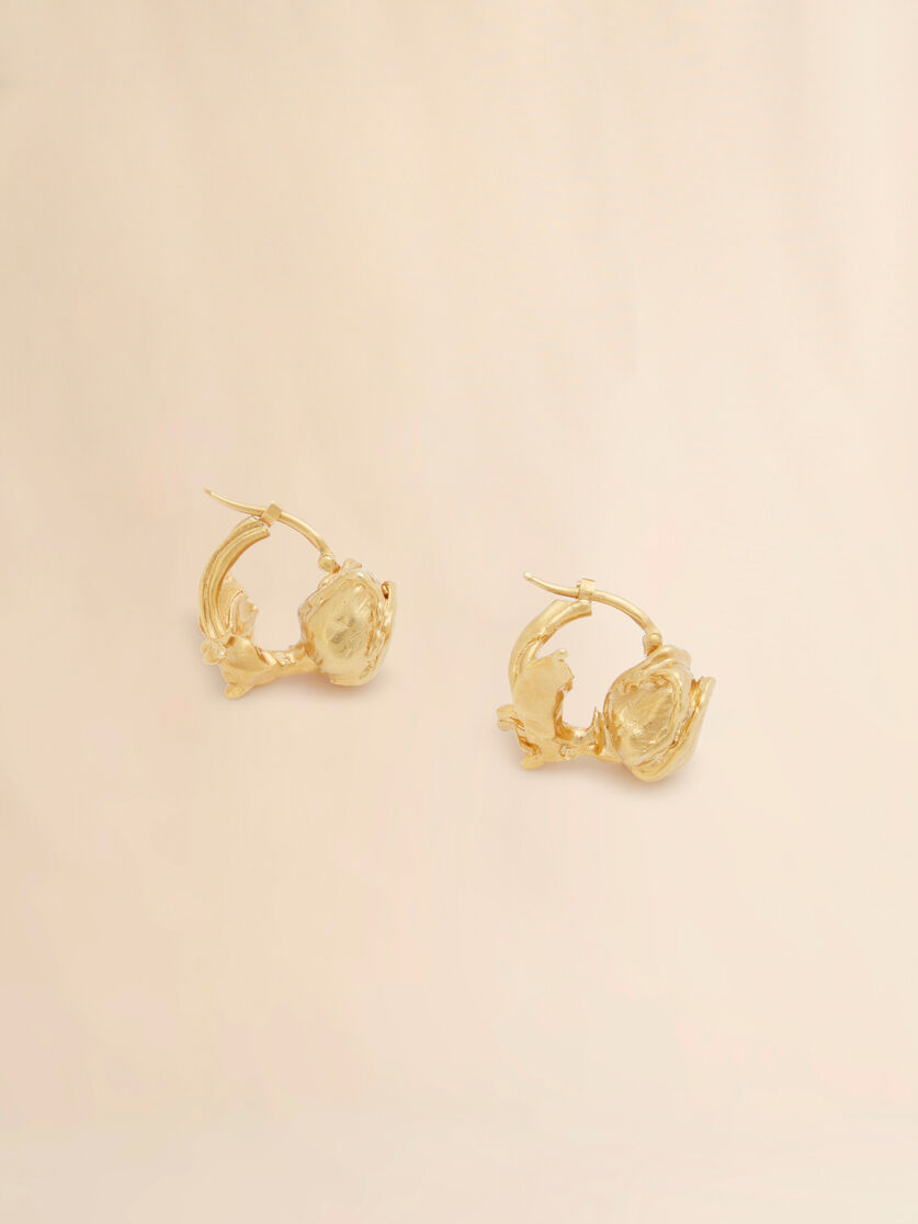 Gold Tulip earrings - Earrings - Image 4